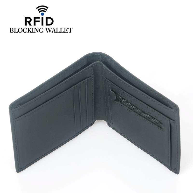 First Layer Leather Wallet for Men Custom Logo Full Grain Genuine Leather