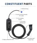 3.5kw 7kw 8.8kw 40A Tesla Ev Charger AV Portable Mobile Electric Car Charger