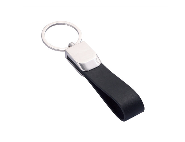 Zinc Alloy Mini Key Holder PU Leather Strap Key Chains Custom Keyring