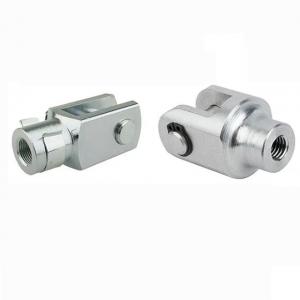 China Low Resistance Push Pull Cable End Fittings Steel Clevis Thread 1/4 - 28 RH U Fork on sale