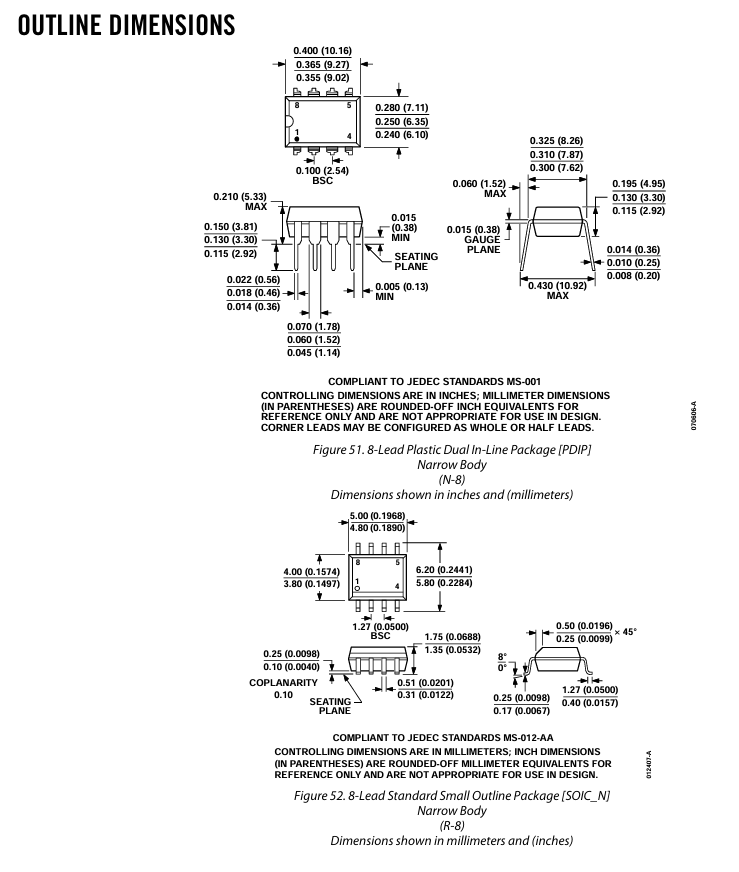 AD822ARZ Precision Instrumentation Amplifier 1nA Bias Current 0.3μV/°C Drift SOIC-8 2.2-18V -40°C to +125°C