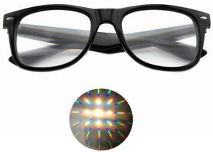 China Ultimate Diffraction Glasses - 3D Prism Effect EDM Rainbow 3D Style Rave Glasses factory