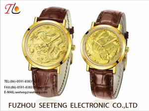 China QUARTZ WATCH PU STRAP COUPLE WATCH WITH EXQUISITE RELIEF factory