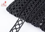Cheerlifes Large Stock 1.9Cm Polyester Water Soluble Embroidery Black Circular