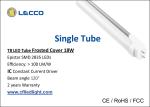 SMD 2835 Led Tri Proof Light 18W Single Tube , T8 18w Fluorescent Tubes 80 LM /
