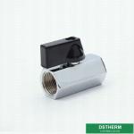Double Female CW617N Brass Gas Valve Switch Mini Ball Valve With Nickel Plated