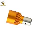 15W Metal Golden Case White Steady Color 3 Lens H4 BA20D Motorcycle Mini Driving