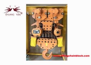 China 32T/70400lb Electric Chain Hoist With Beam Trolley For Workshop factory