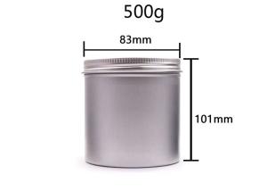 China Silver 500g Aluminum Empty Lotion Jars , Aluminium Cosmetic Containers Recyclable factory