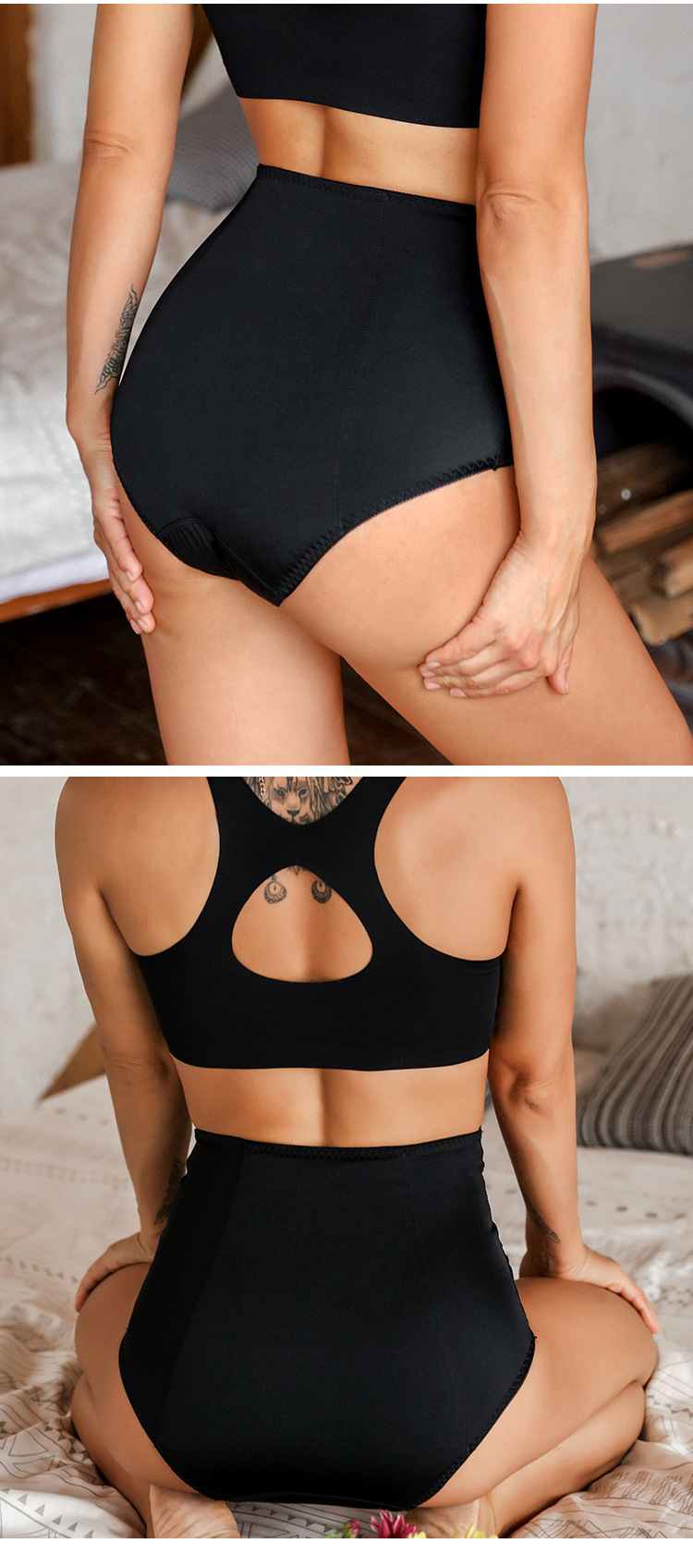 Breathable Adults Period Panties Underwear 4 Layer Shapewear Tummy Control Underwear