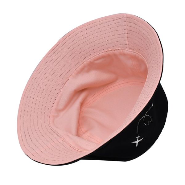 Double sided Bucket hat travel custom logo activity embroidered sunshade sunscreen basin hat