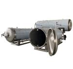 Horizontal autoclave sterilizer retort sterilizing glass jars and bags of