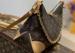 Ladies Odeon Chain 27cm Single Strap Shoulder Handbags Brown