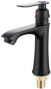 China Elegant And Minimalist Black Bathroom Taps With Bright Metallic Luster factory