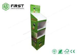 China Advertising 4 Shelf Corrugated Retail Cardboard Floor Displays With Color Printing factory
