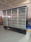 Beverage Refrigerator with Double-Temperature Air-Cooled Glass Door and Painting
