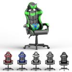 360 Swivel Height Adjustable Recliner Gamer Chair with Massage and Comfort