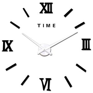 China Roman Digital Big Mirror Modern Wall Clok Large Vintage Style Wall Clocks factory