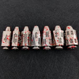 Bullet Head Multiface Metal Dice Set Desktop Game DND#RPG#COC