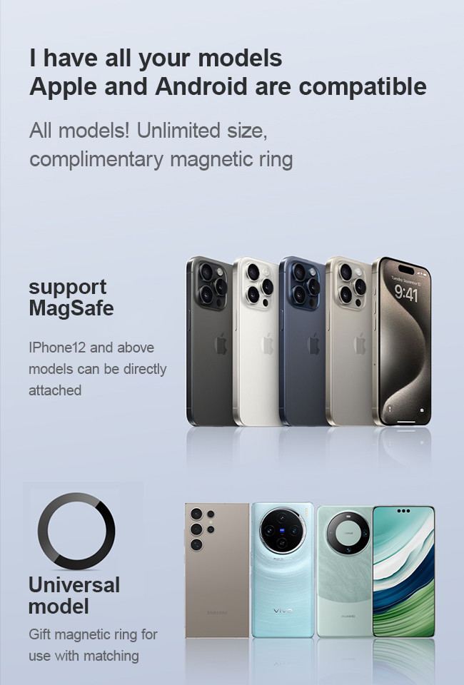 Wireless Charging Stand For Car Phone Holder Aluminium Alloy Texture RGB Light Effect Adjustable Fast Charging One Hand Operatio