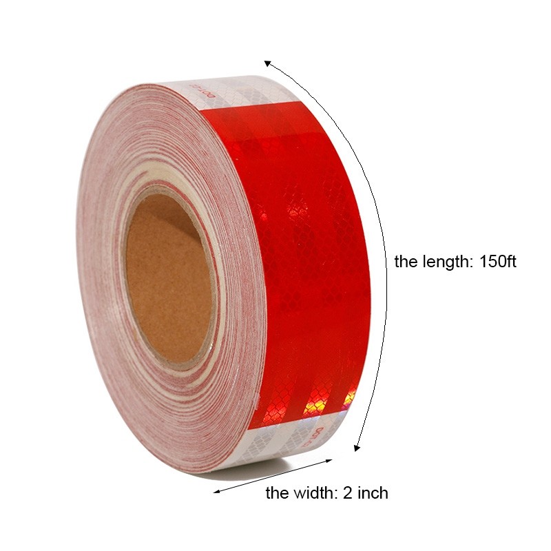 Hi Vis Red White Trailer Retro Reflective Tape DOT C2 Conspicuity Reflective Tapes