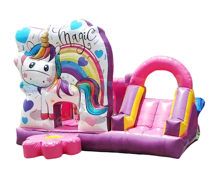 3D Design Kids Bounce House Jumping Castle with Slide and Unicorn Customizable OEM/ODM