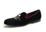 Customized Embroidered Mens Velvet Loafers Slip On Mens Driving Moccasins