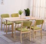 Solid Wood Stackable Chair for Modern Dining Room in Multiple Colors Hotel