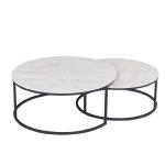 Round Marble 99kg SS Coffee Table Dia 95cm X Height 40cm Modern Furniture