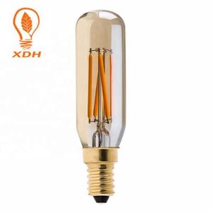 China Amber Gold Edison LED Filament Bulbs 4W Antique T25 Decorative Tubular Bulbs factory