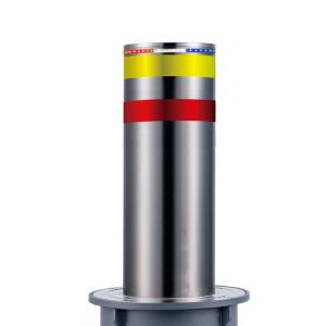 China Phone Control Electric Rising Bollards H 1100mm Voice Pass Access Control factory