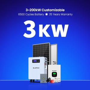 China Complete Home Off Grid 1kw 3kw 5kw Solar System on Grid Lithium Solar Energy Storage Kit on sale