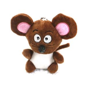 China Brown Filling Cotton Doll Key Chain Big Ear Miqi Mouse Plush Cloth Material OEM factory