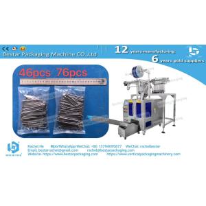 Long screw automatic alignement packaging machine with two counting bowls