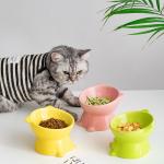 Pet Neck Guard Ceramic Elevated Cat Bowl Foot Diagonal Dog Bowl To Prevent