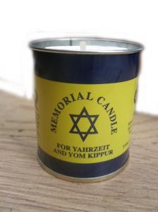 China kosher candle, memorial tin candle burns for 26 hours,48pcs loaded into display box factory