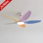 5 Multi Color Blade Ceiling Fan With Dimmable Led Light White Black DC Motor low