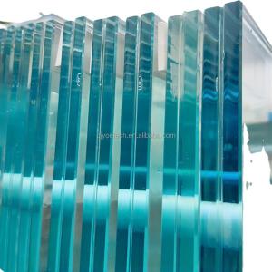 China Rough Edge SGP Laminated Safety Glass for Decorative Kitchen Staircase Flat Structure factory