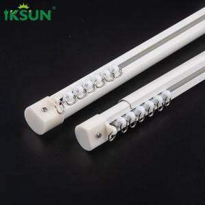 China 1 Set Side Wall Mount Curtain Rod Extendable Adjustable Double Drapery Rod Set factory