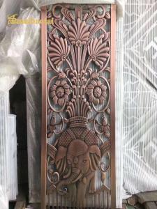 China Hollow Laser Stainless Steel Room Divider Decoration Screen factory