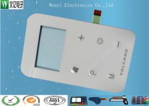 China White Tactile Key Membrane Switch , high glossy PET Embossed Button Membrane Control Panel factory