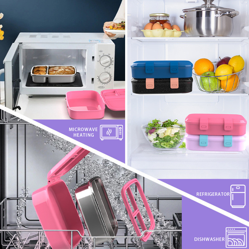 Hot and Cold Foods Yes 800ml Metal Lunchbox for Your Requirements