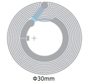 China Dia 33mm PET HF Wet RFID Inlay With RFID Classic ® / SLI / NFC Chip factory