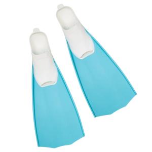 China Nontoxic Adjustable White Freediving Fins Long Training Fins For Snorkeling factory