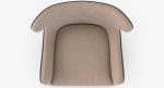 Modern Hotel Room Fabric Chair With Wood Frame 40cm Seat Height