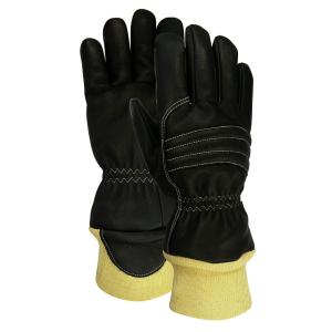 China Cow Grain Structural Fire Fighting Gloves EN659 Wristlet With Kunckle Pad factory