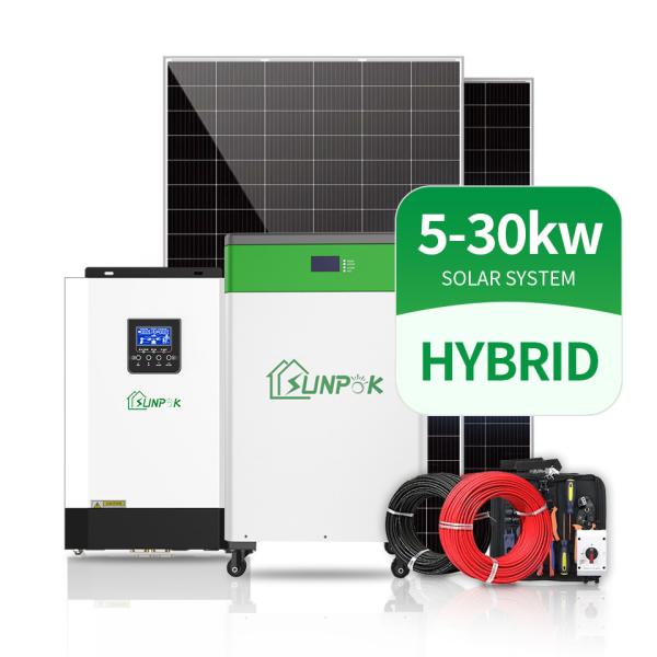 Sunpok complete home solar system 5Kw 10Kw 12Kw residential solar electricity