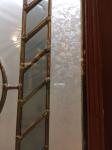 brass caming stained glass panel for wooden door 1" thickness