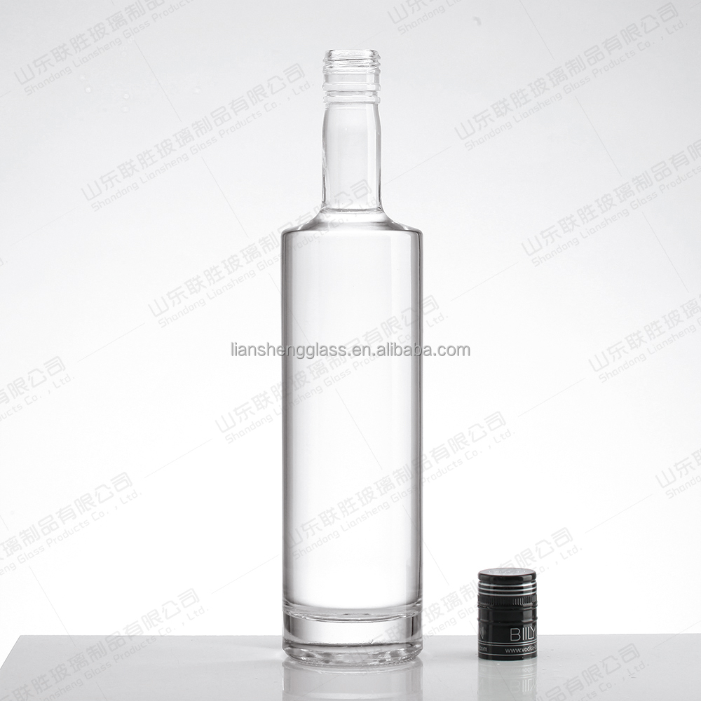 Hot Stamping Glass Bottle for Vodka Glass Collar Manufacture Included Large Production