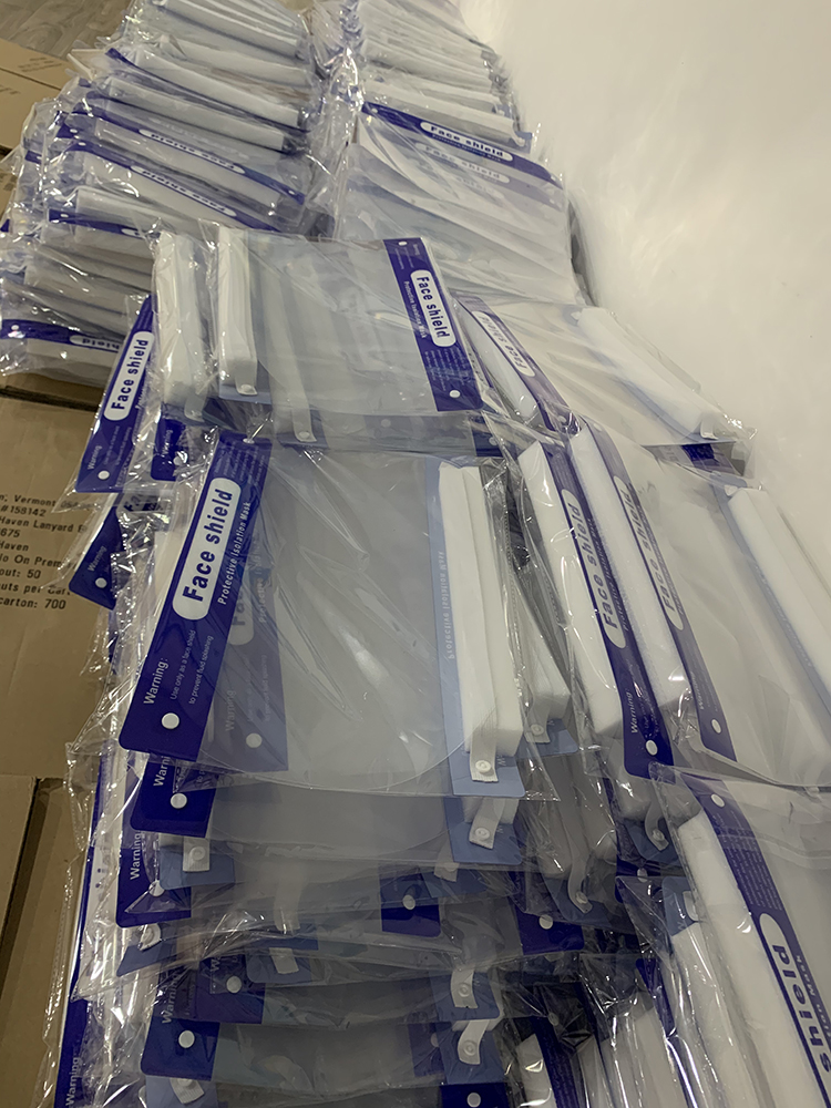 Latex Free Clear Plastic Face Shield Elastic Band Wearing Environmentale Friendly